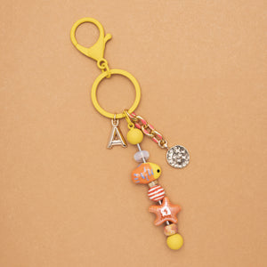 INITIAL - SUMMER BEAD KEYCHAIN