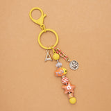 INITIAL - SUMMER BEAD KEYCHAIN