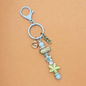 INITIAL- NEW BEGINNING SUMMER BEAD KEYCHAIN
