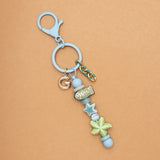 INITIAL- NEW BEGINNING SUMMER BEAD KEYCHAIN