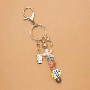 INITIAL - SUMMER BEAD KEYCHAIN