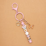 INITIAL - SUMMER BEACH KEYCHAIN