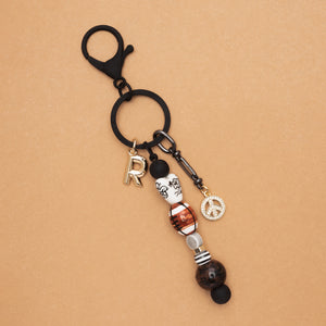 INITIAL - SUMMER BEACH KEYCHAIN
