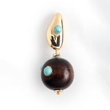 TURQUOISE BLACK BALL DROP EARRINGS [FW24]