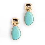 TURQUOISE GOLD DROP EARRINGS [FW24]