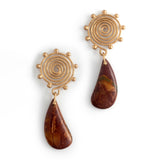 STARTBURST BROWN DROP EARRINGS [FW24]