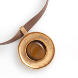 TIGER EYE BROWN COTTON NECKLACE [FW24]