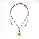 LABRADORITE GOLD LARIAT NECKLACE [FW24]