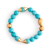 TURQUOISE BEAD STRETCHY BRACELET [FW24]