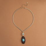 BROWN TURQUOISE PENDANT NECKLACE [FW24]