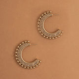 GOLD BALL STUD C-HOOK EARRINGS [FW24]