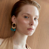 GEOMETRIC GOLD FRINGE EARRINGS [FW24]