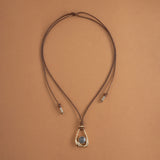 LABRADORITE GOLD LARIAT NECKLACE [FW24]