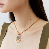 LABRADORITE GOLD FRAME NECKLACE [FW24]