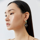 TURQUOISE BLACK BALL DROP EARRINGS [FW24]