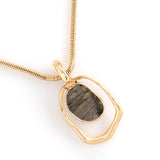 LABRADORITE GOLD FRAME NECKLACE [FW24]