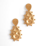 HAMMERED GOLD BALL STUD EARRINGS [FW24]