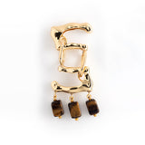 AZTEC GOLD TIGER EYE EARRINGS [FW24]