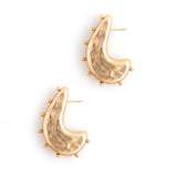 GOLD HAMMERED BALL STUD EARRINGS [FW24]