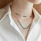 UNAKITE MIX BEAD DAINTY NECKLACE [FW24-D]