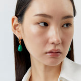 GREEN C-HOOK EARRINGS [FW24-D]