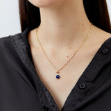 ROUND LAPIS PENDANT NECKLACE [FW24-D]