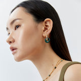 GREEN DISC EARRINGS [FW24-D]