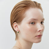 MALACHITE HUGGIE EARRINGS [FW24-D]