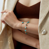 TURQUOISE COIN STONE BRACELET [FW24-D]