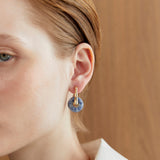 SODALITE DISC EARRINGS [FW24-D]