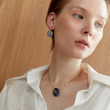 SODALITE DISC EARRINGS [FW24-D]