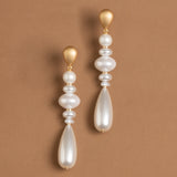 ALABASTER DROP WHITE PEARL EARRINGS