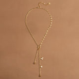 GOLD CHAIN LARIAT NECKLACE