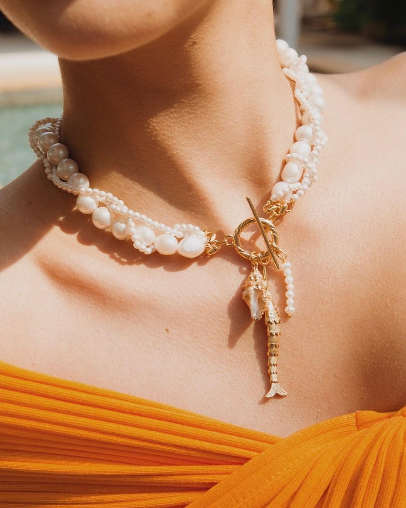 Baroque Pearl Necklace Big Pearl Pendant Necklaces Elegant