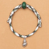 MALACHITE OCEAN DRAWSTRING BRACELET