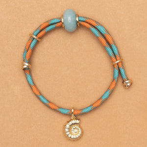 BLUE TOPAZ OCEAN DRAWSTRING BRACELET