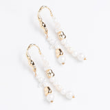 ELEGANT WHITE PEARL DANGLING EARRINGS