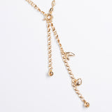 GOLD CHAIN LARIAT NECKLACE