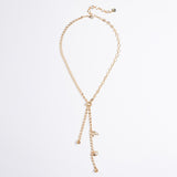 GOLD CHAIN LARIAT NECKLACE