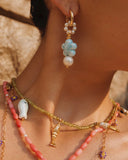 CLUSTERED STONE CHARM NECKLACE