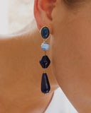 LAPIS NOIR GEMSTONE EARRINGS