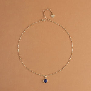 ROUND LAPIS PENDANT NECKLACE [FW24-D]