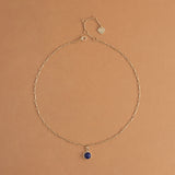 ROUND LAPIS PENDANT NECKLACE [FW24-D]