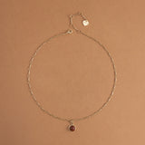 ROUND BROWN PENDANT NECKLACE [FW24-D]