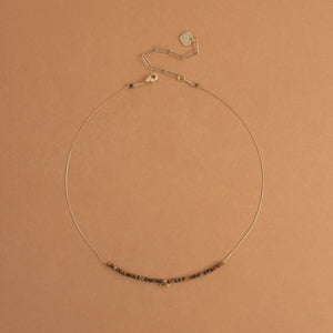 TIGER EYE BEADED CHAIN NECKLACE [FW24-D]