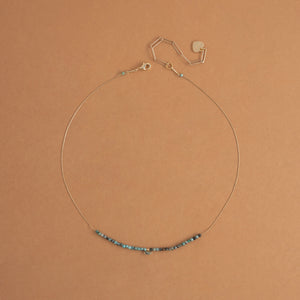 UNAKITE BEADED GOLD CHAIN NECKLACE [FW24-D]