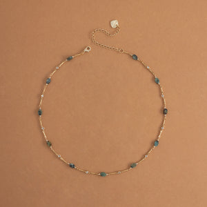 AMAZONITE GOLD DAINTY NECKLACE [FW24-D]