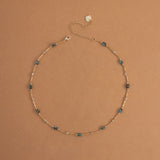 AMAZONITE GOLD DAINTY NECKLACE [FW24-D]