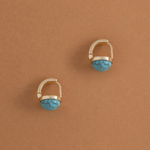 TURQUOISE JELLY STUD EARRINGS [FW24-D]