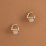 ROSE QUARTZ JELLY STUD EARRINGS [FW24-D]